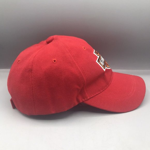 Motorcycle Biker Style Jesus Christ Heavenly Devoted Son Red Baseball Hat Cap - Picture 2 of 6